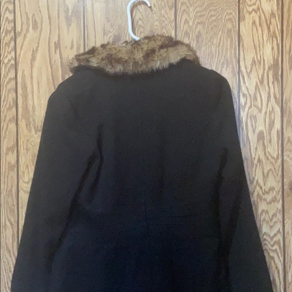 Windsor Faux Fur Black Button Down Long Formal Dress Jacket EUC Womens Small EUC - Picture 6 of 8